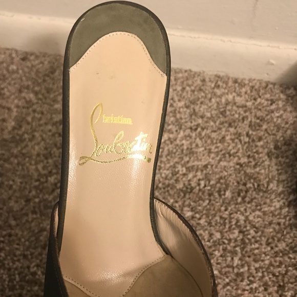 Christian Louboutin Green Mules Size 37 - Picture 3 of 8